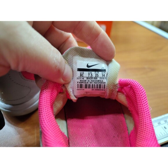 Nike Flex RN 904251-600 Pink Hook & Loop Toddlers Running Sneakers Girls US 8c - Picture 7 of 7